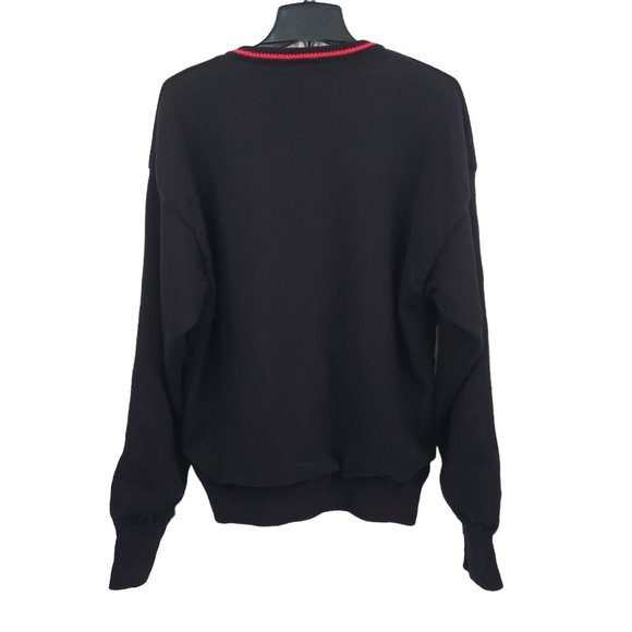 Vintage Titleist Corbin XCR Golf Sweater Mens L Wool V Neck Long Sleeve Black - Picture 2 of 12